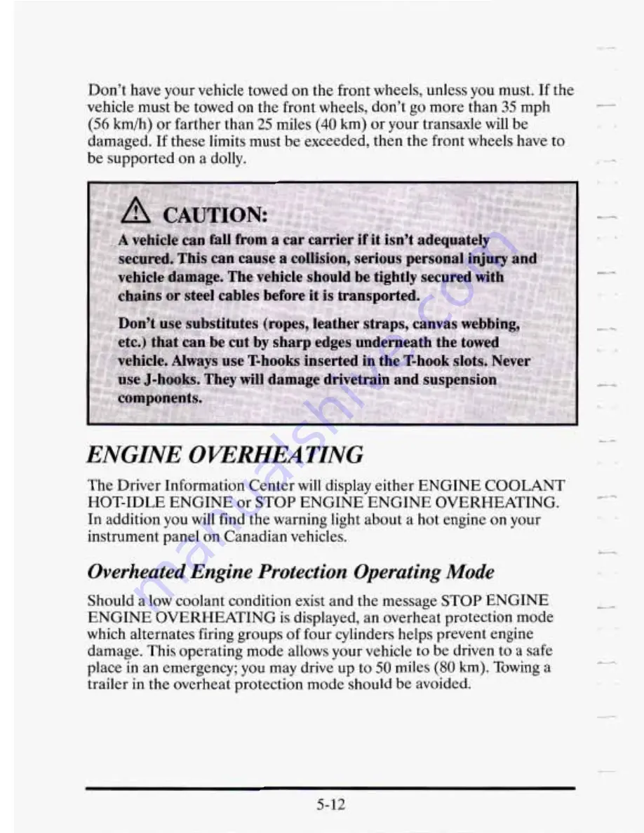 Cadillac 1995 Seville Owner'S Manual Download Page 251