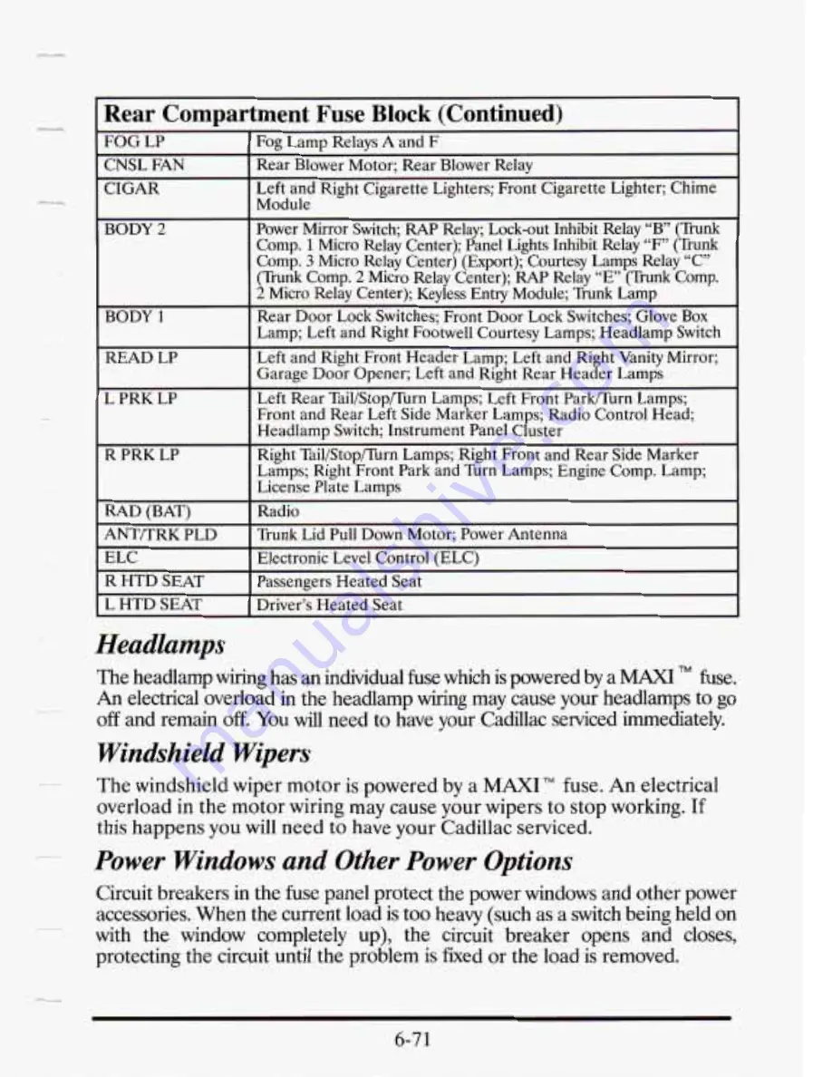 Cadillac 1995 Seville Owner'S Manual Download Page 342