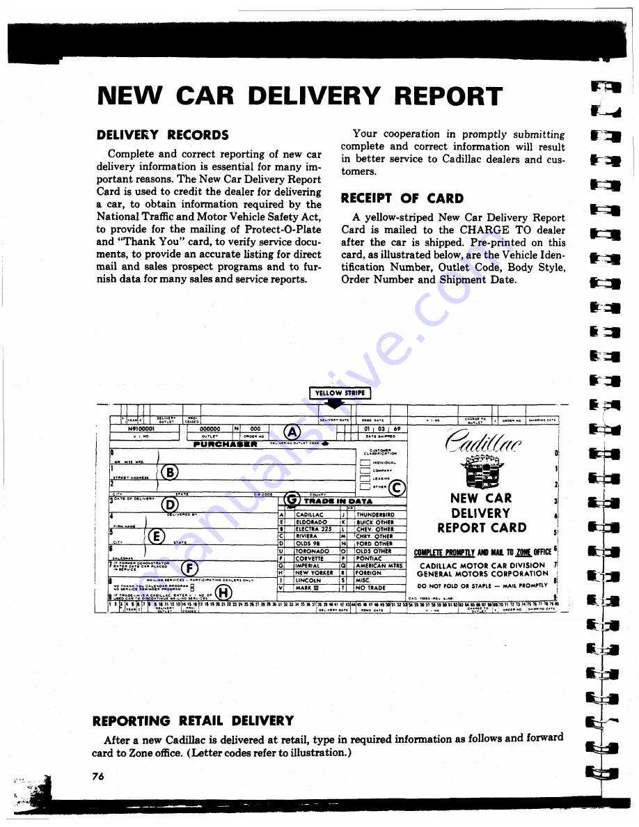 Cadillac Calais 1969 Data Book Download Page 224