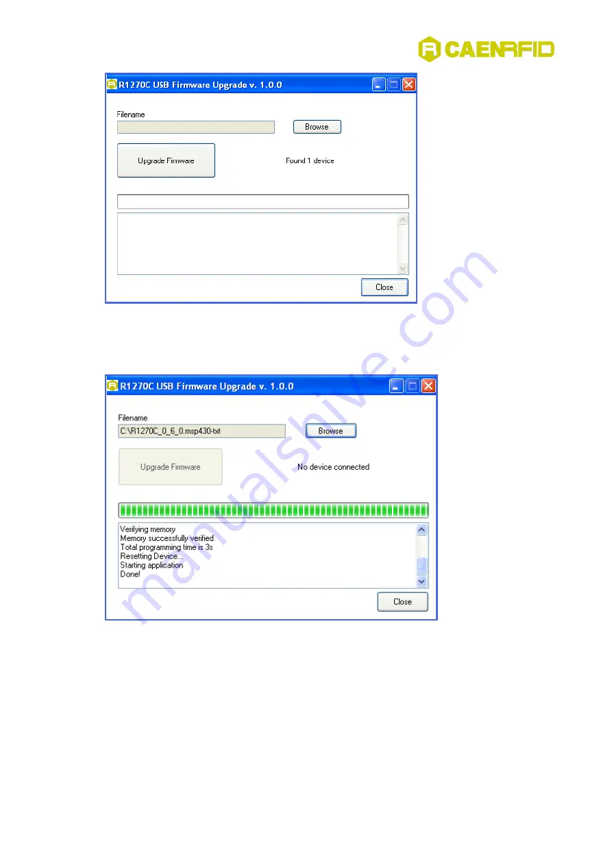 Caen RFID QuarkUp R1270 Technical Information Manual Download Page 22