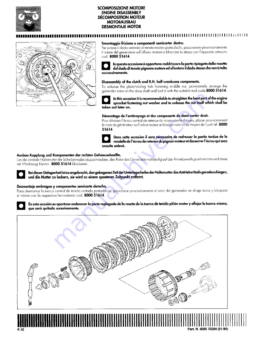 Cagiva Roadster 521 Workshop Manual Download Page 96