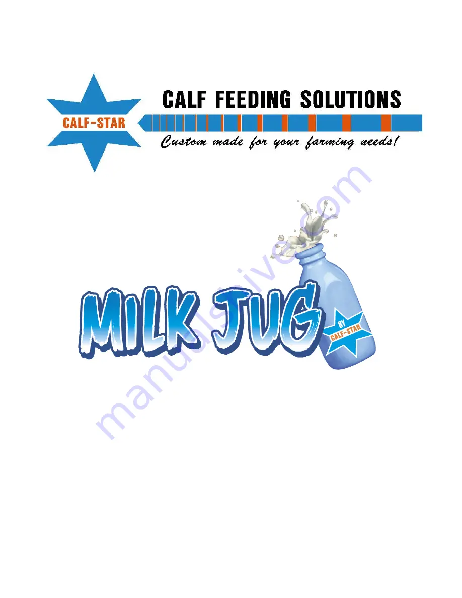 CALF-STAR Milk Jug Manual Download Page 1