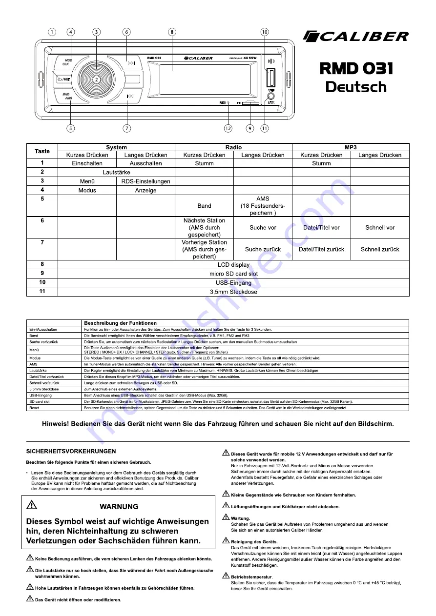 Caliber 8714505045948 Скачать руководство пользователя страница 6