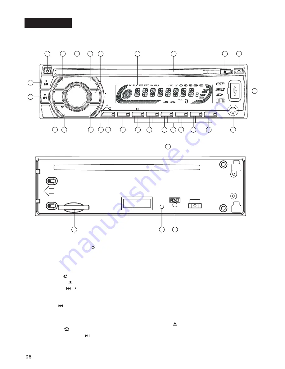 Caliber MCD263BT User Manual Download Page 8