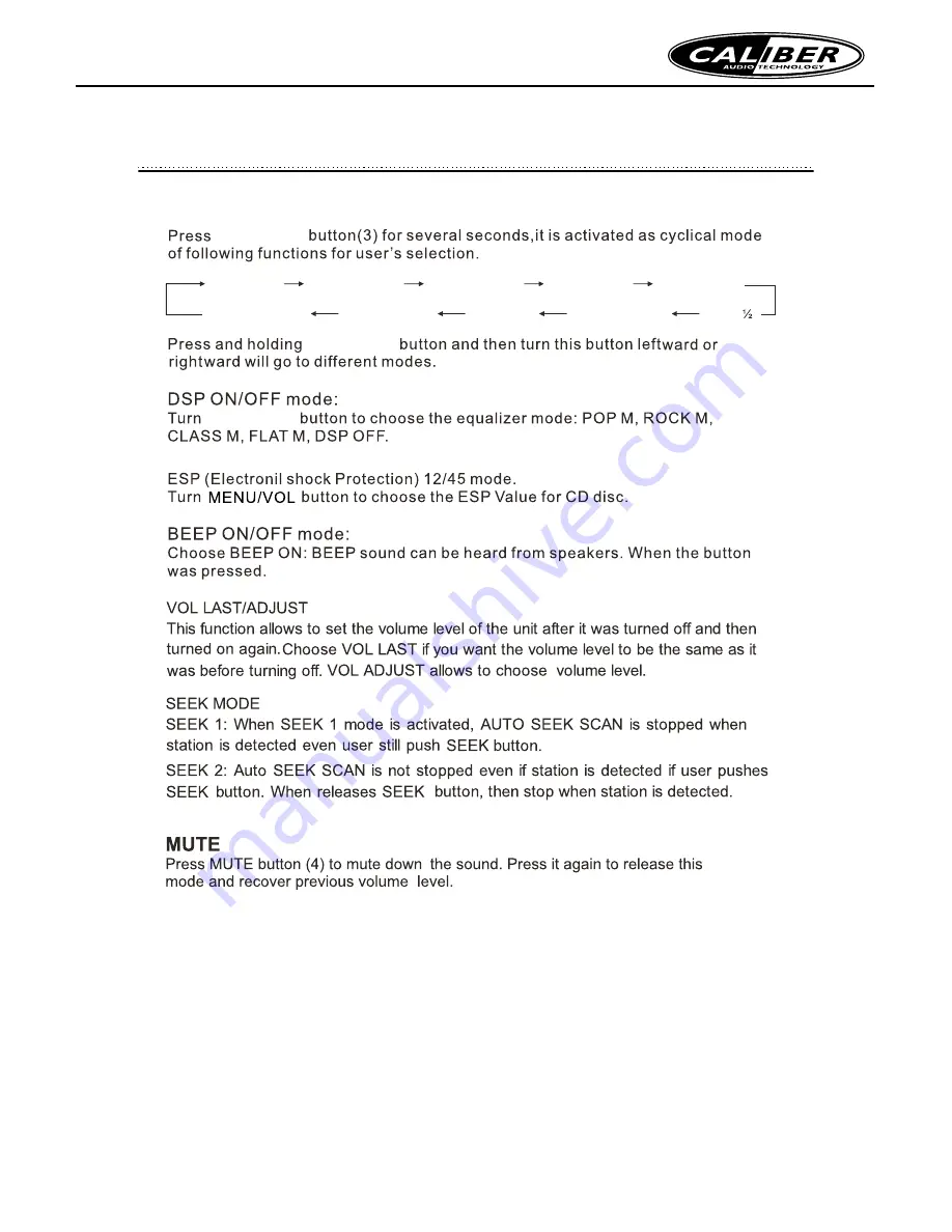 Caliber RCD 120BT Manual Download Page 10