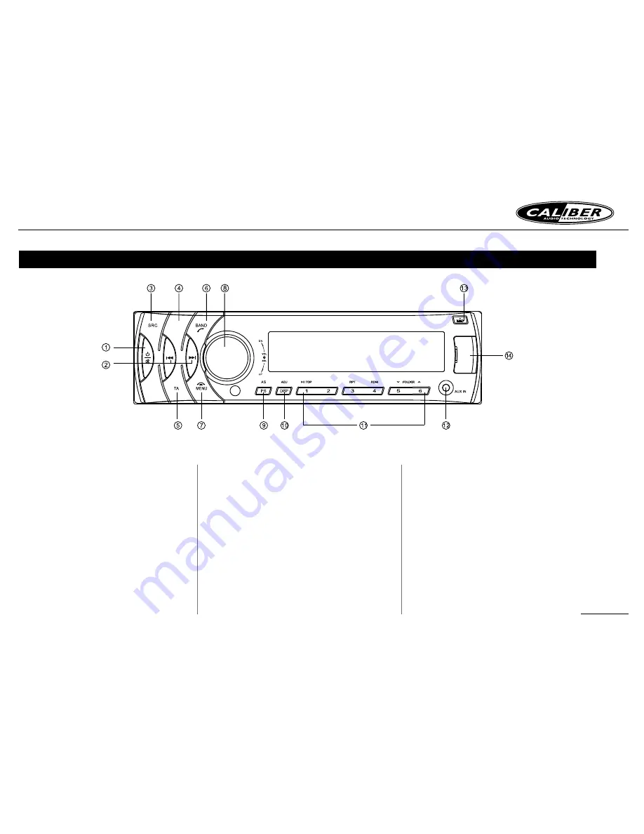 Caliber RCD 272BTI Скачать руководство пользователя страница 2