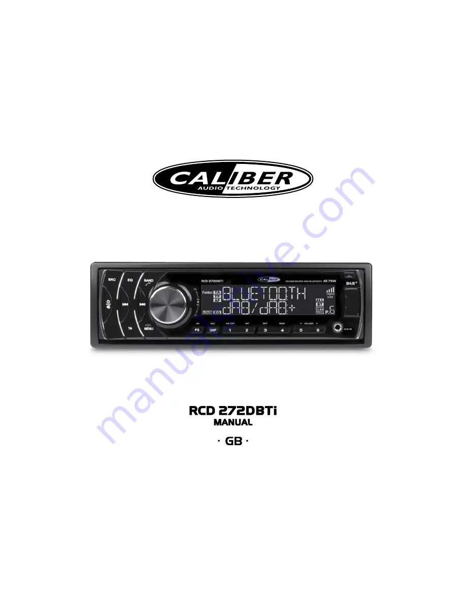 Caliber RCD 272DBTI Manual Download Page 1