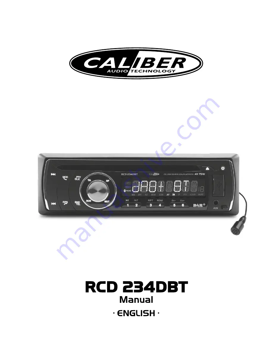 Caliber RCD234DBT Manual Download Page 1