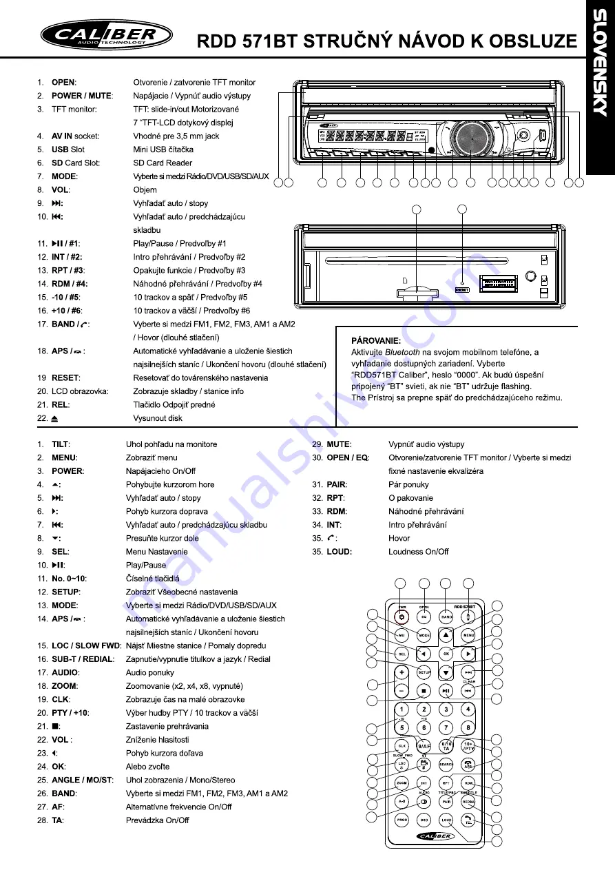 Caliber RDD 571BT Скачать руководство пользователя страница 31