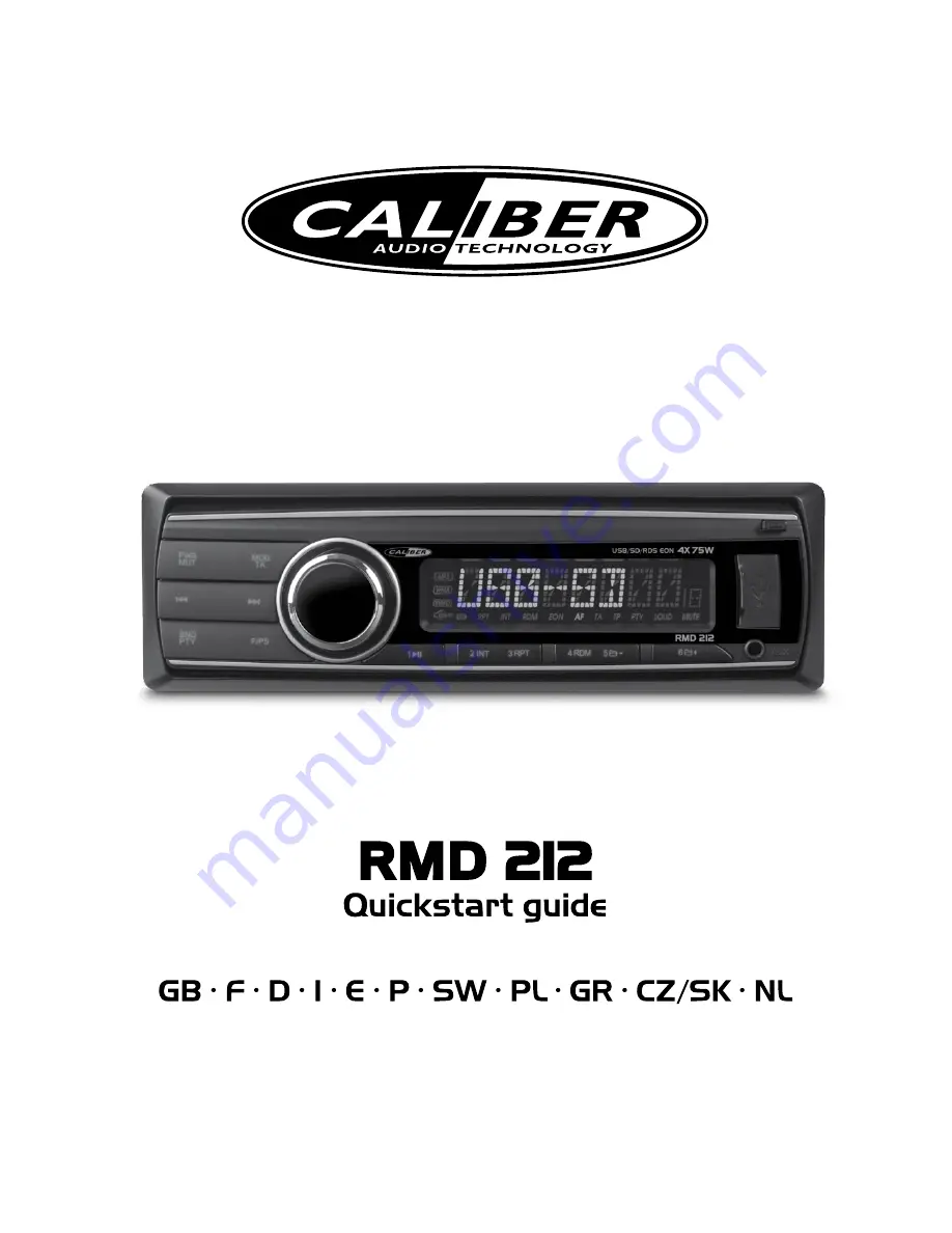 Caliber RMD 212 Скачать руководство пользователя страница 1