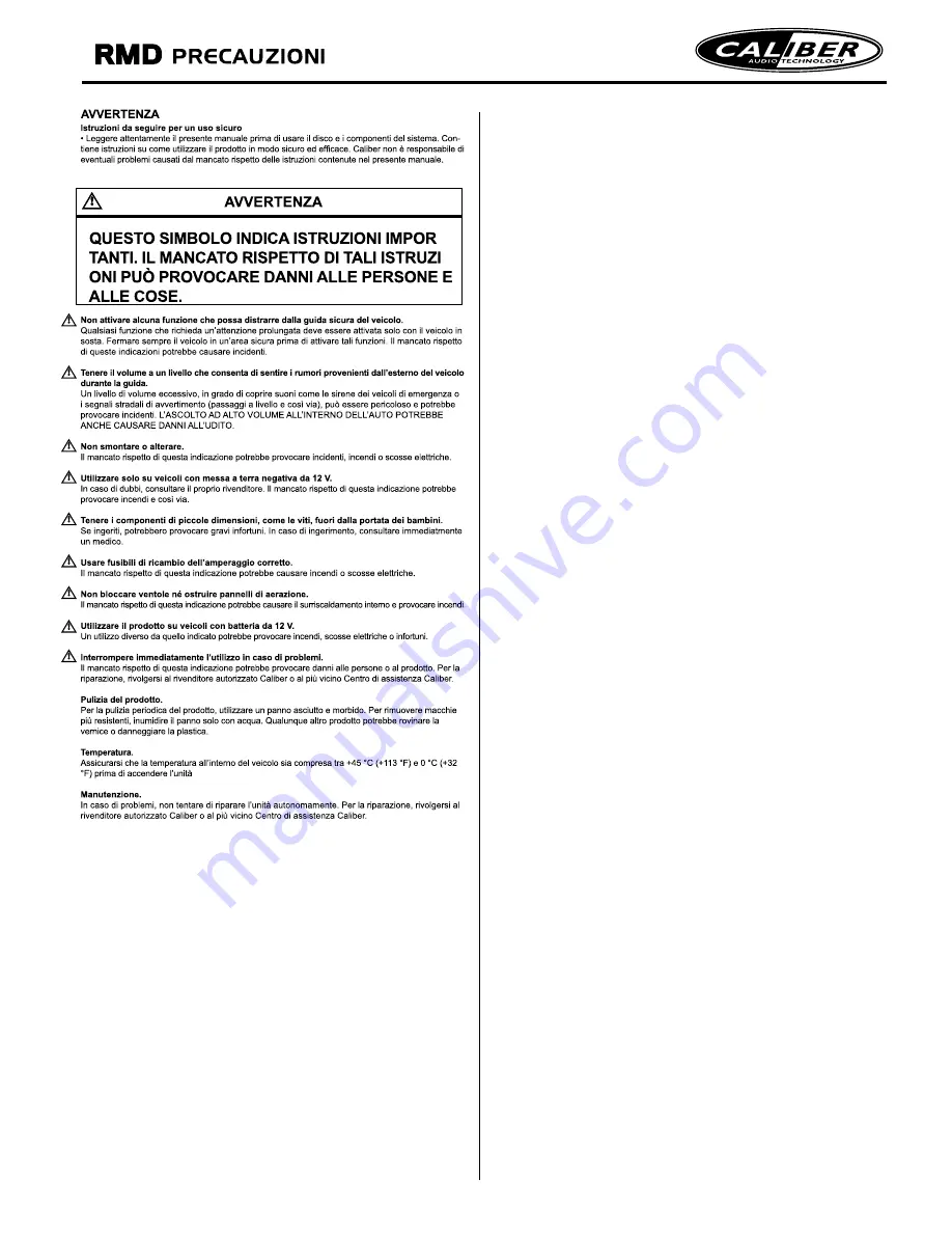 Caliber RMD 212 Quick Start Quide Download Page 9