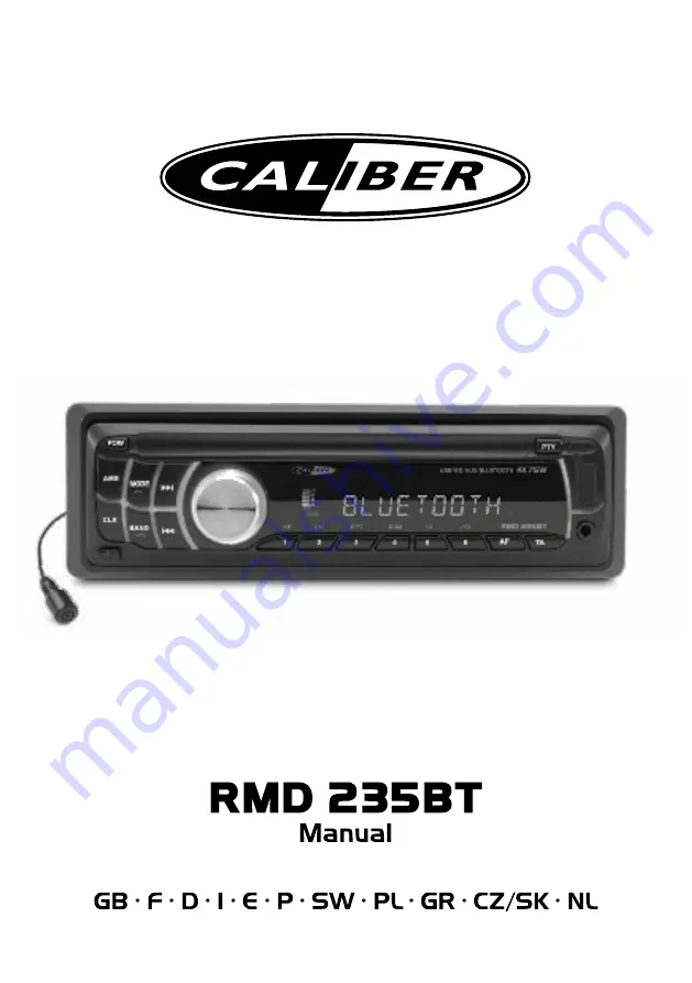 Caliber RMD 235BT Manual Download Page 1