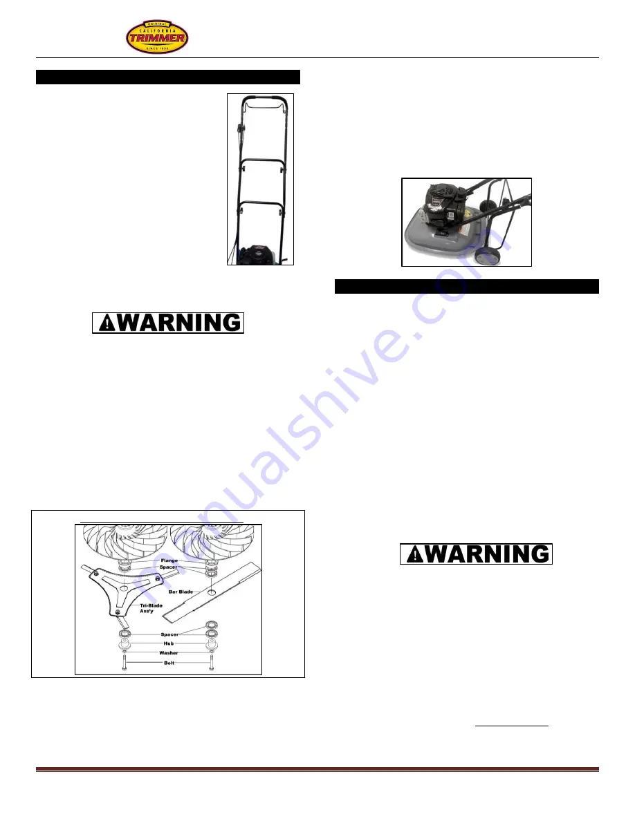 California Trimmer RC190-GCV160 Operator'S Manual Download Page 7