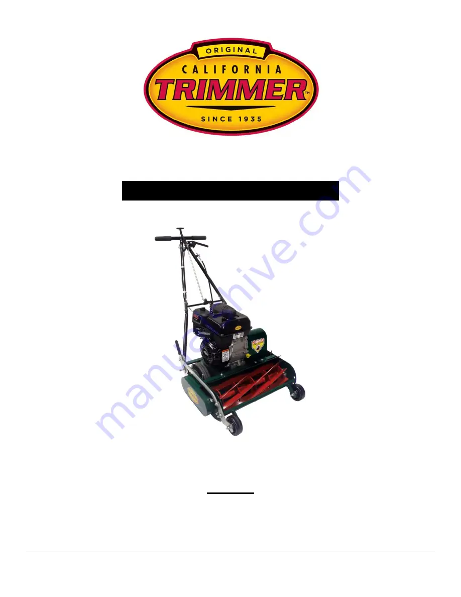 California Trimmer RL205H Operator'S Manual Download Page 1