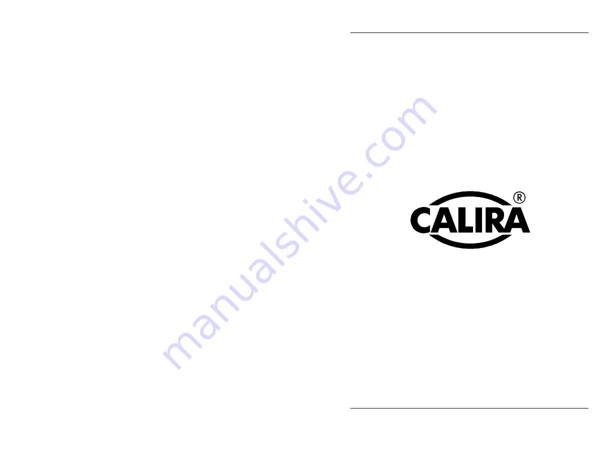 Calira MES C3 Operating Instructions Manual Download Page 1