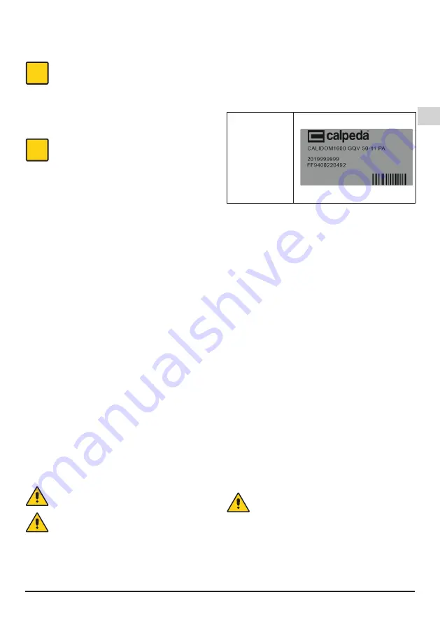 Calpeda CAL170 Technical Instructions For Use Download Page 3