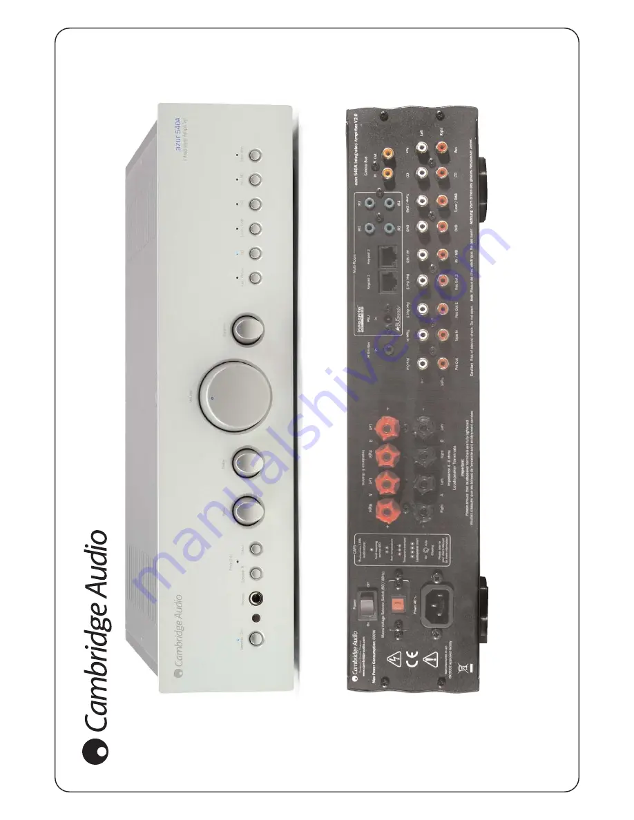 Cambridge Audio Azur 540A V2 Скачать руководство пользователя страница 2