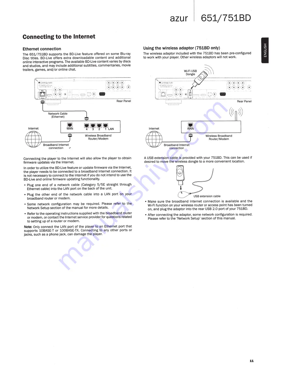 Cambridge Audio azur 651 User Manual Download Page 11