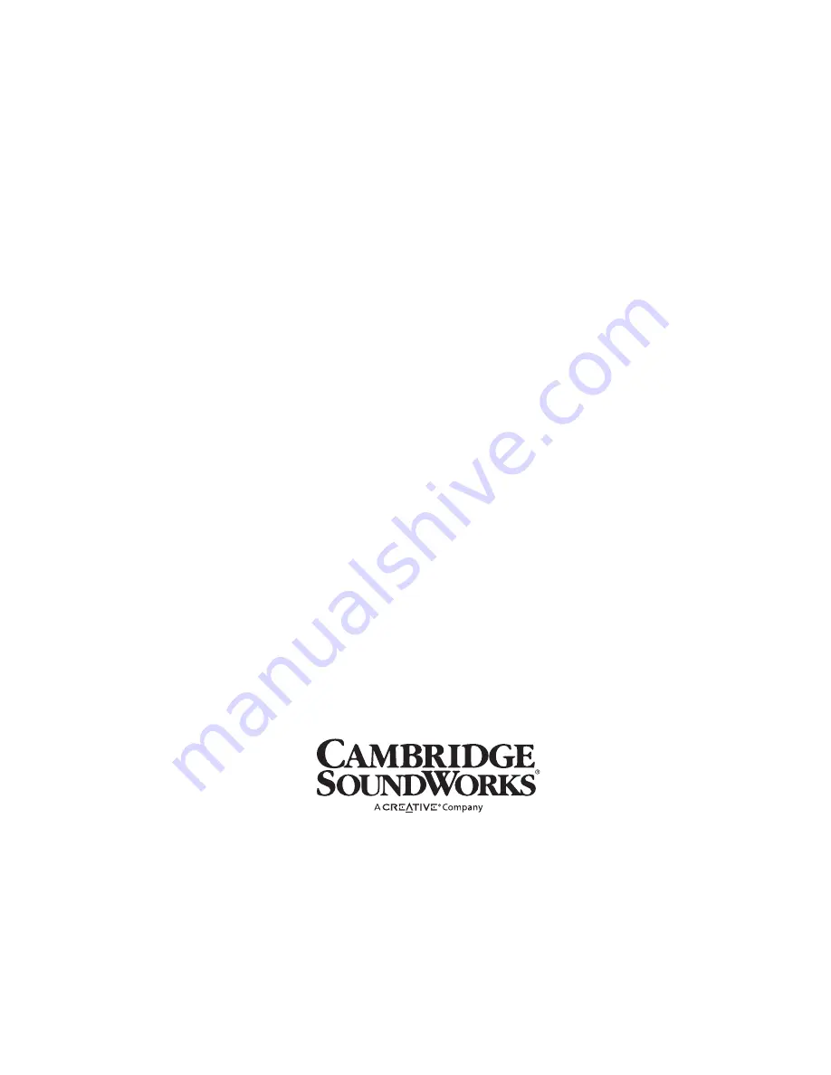 Cambridge SoundWorks MC630HD User Manual Download Page 12