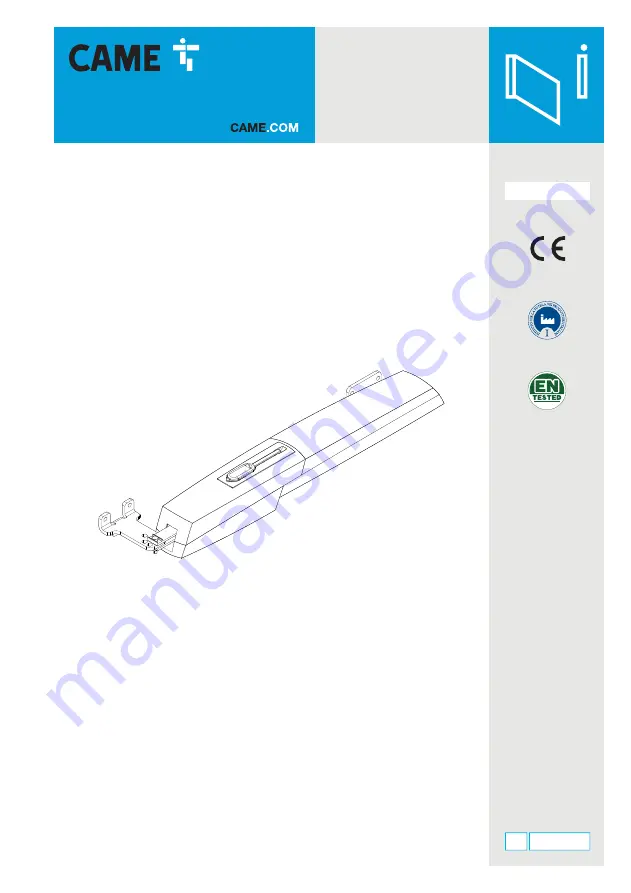 CAME 801MP-0020 Installation, Operation And Maintenance Manual Download Page 49