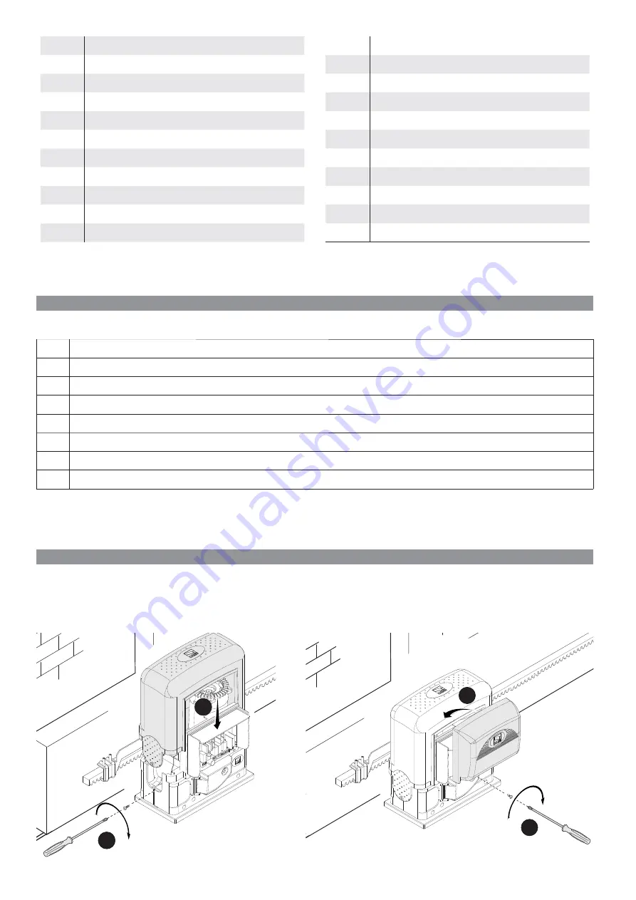 CAME BK 1200 Installation, Operation And Maintenance Manual Download Page 82