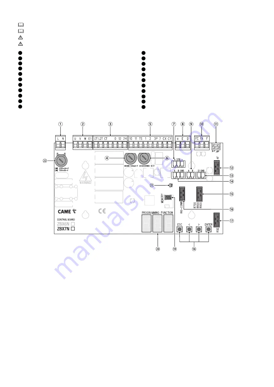 CAME BX704AGS Installation Manual Download Page 39