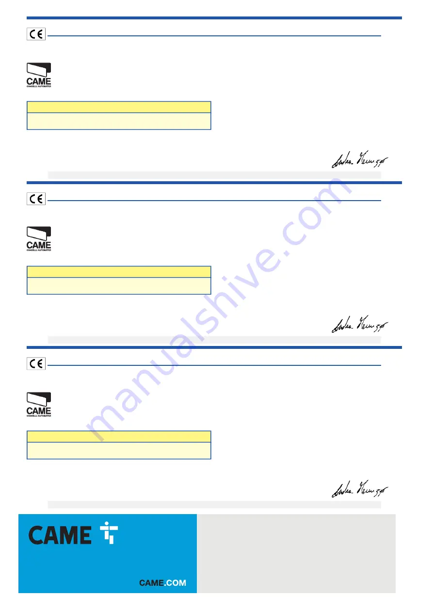 CAME EMEGA E1024 Manual Download Page 40