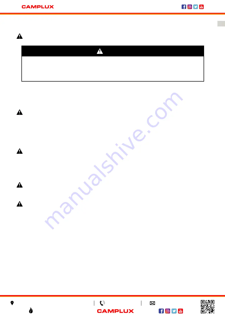 Camplux BBQ-136M Instructions For Installation And Use Manual Download Page 7