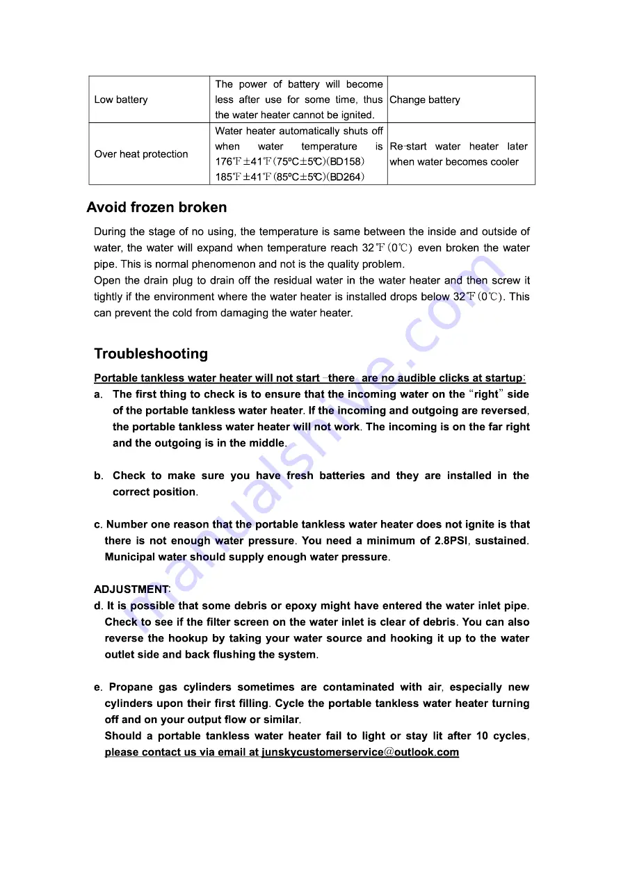 Camplux BD Series Use & Care Manual Download Page 15