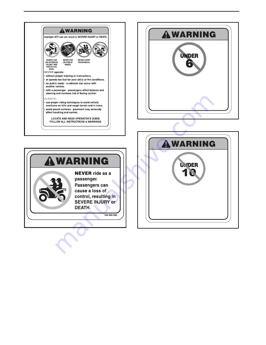 Can-Am 2007 Mini DS90 Operator'S Manual Download Page 56