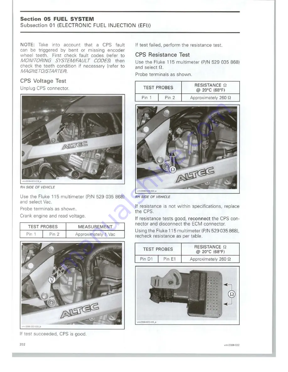 Can-Am 2008 DS 450 EFI X Скачать руководство пользователя страница 208