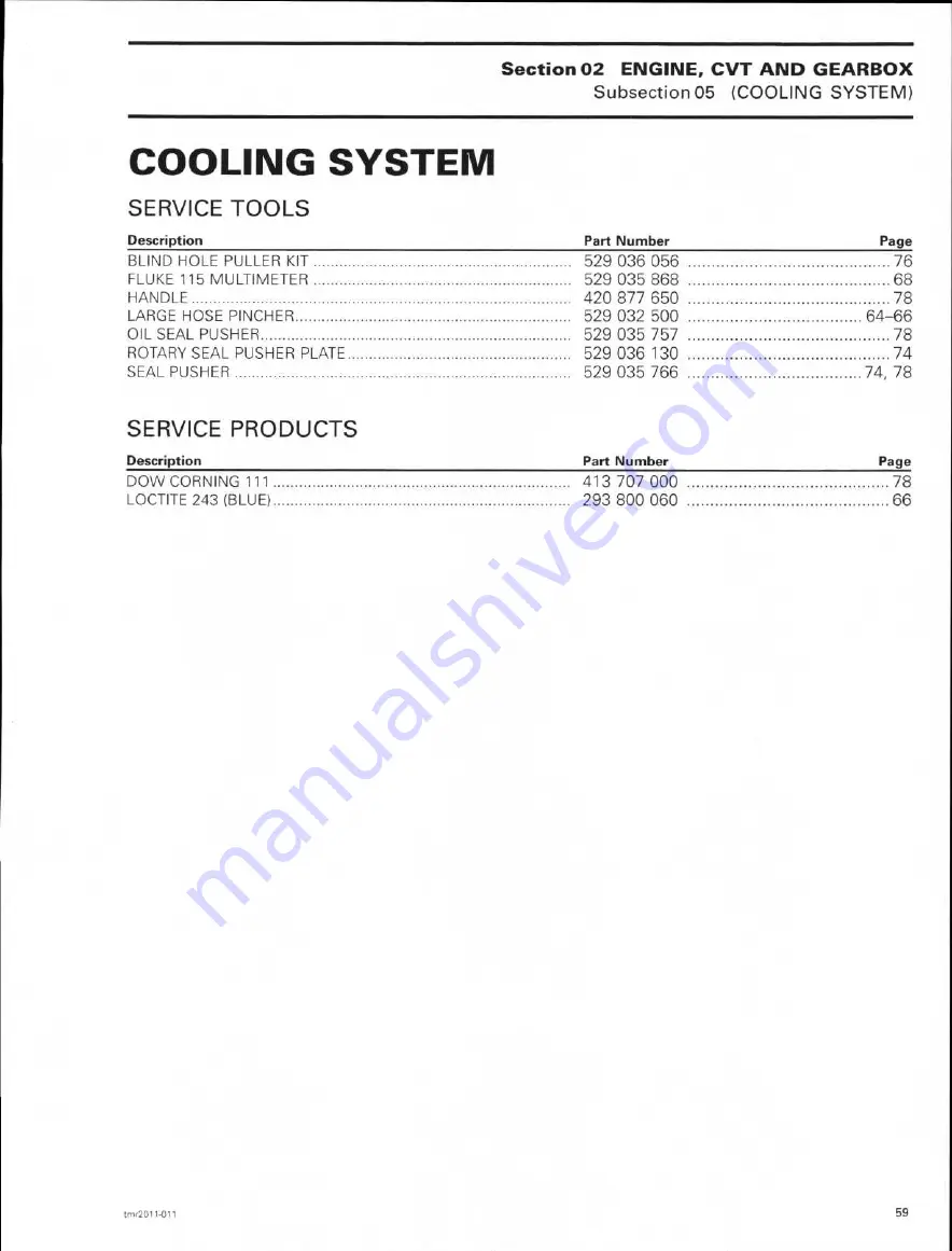 Can-Am 2011 commander 1000 Shop Manual Download Page 82