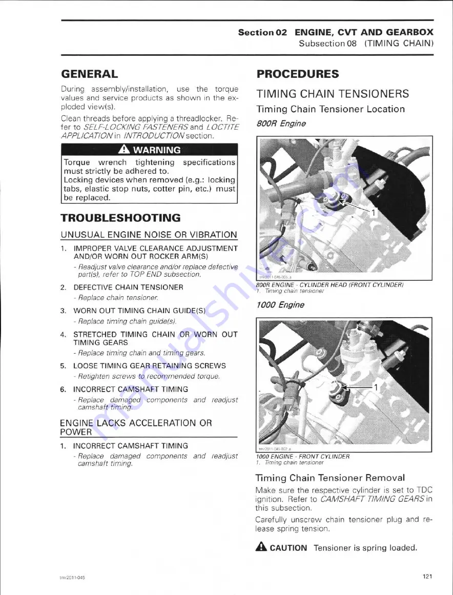 Can-Am 2011 commander 1000 Shop Manual Download Page 144