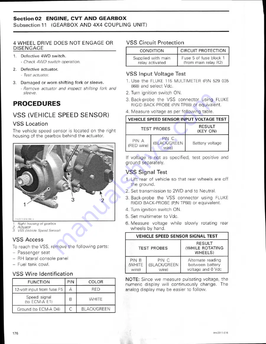 Can-Am 2011 commander 1000 Shop Manual Download Page 199