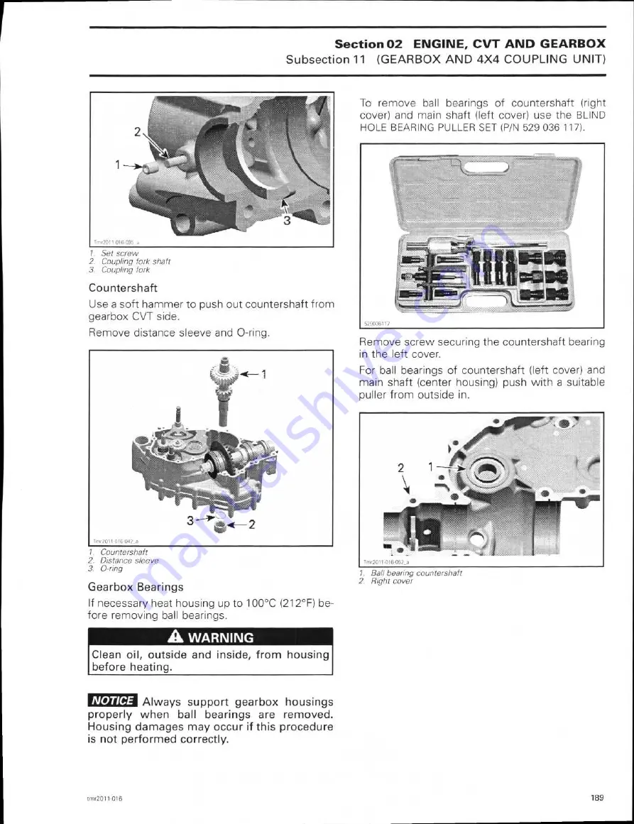 Can-Am 2011 commander 1000 Shop Manual Download Page 212