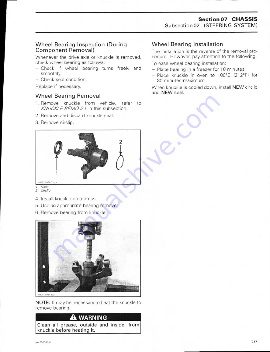 Can-Am 2011 commander 1000 Shop Manual Download Page 350