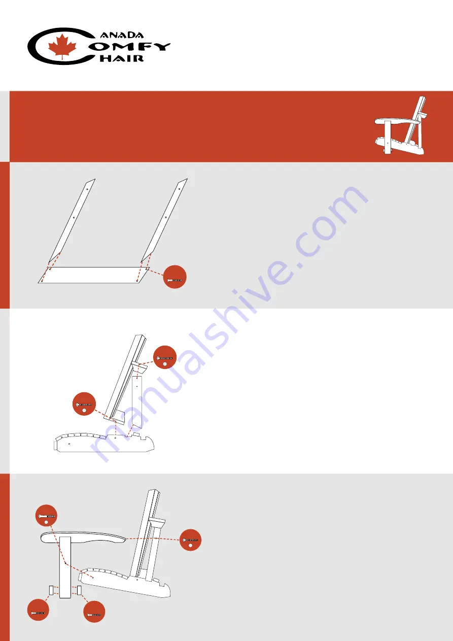 Canada Comfy Chair Plastic Comfy FCC200 Assembly Instructions Download Page 1