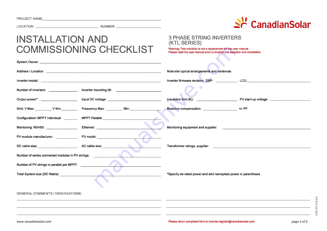 Canadian Solar CSI Series Скачать руководство пользователя страница 52