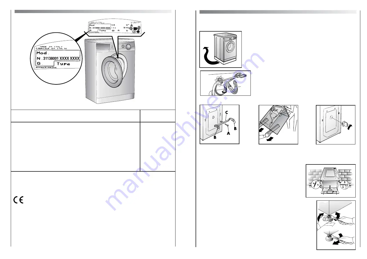 Candy AQUA 1300 Instructions For Use Manual Download Page 14