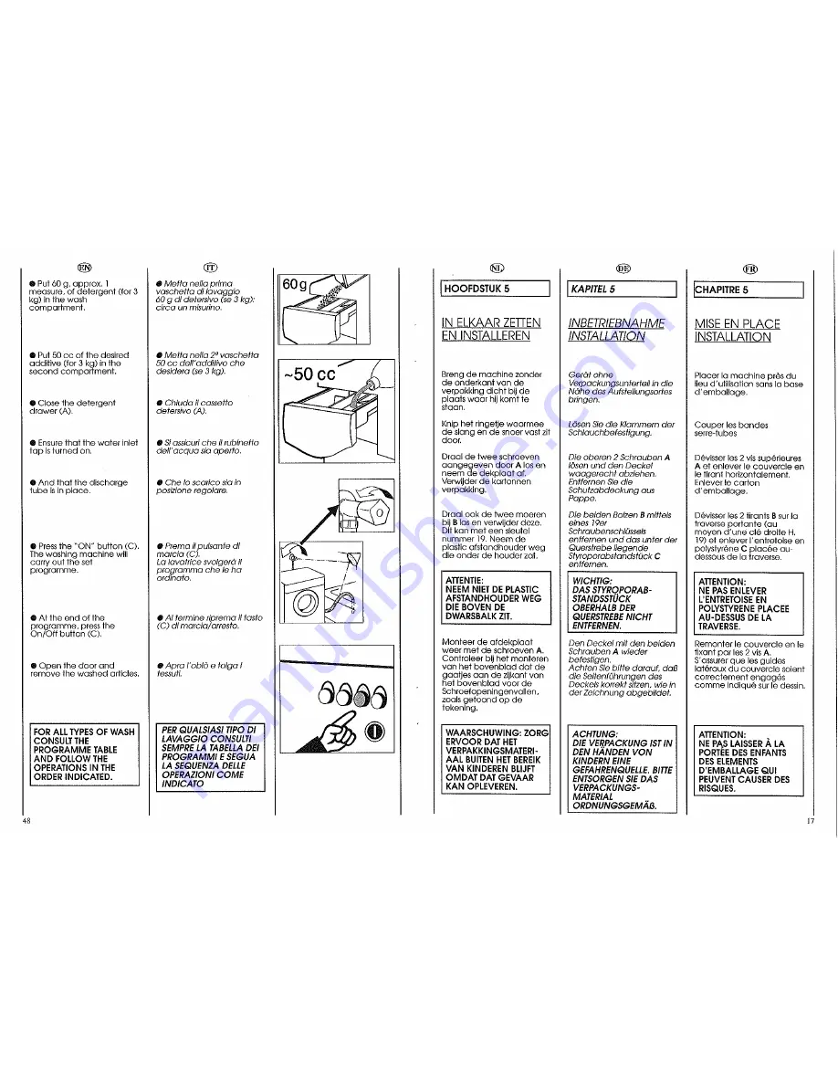 Candy AQUAMATIC 6 User Instructions Download Page 17