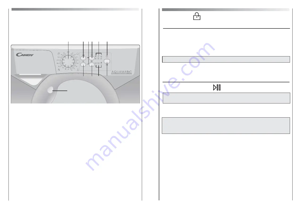 Candy Aquamatic Instructions For Use Manual Download Page 4