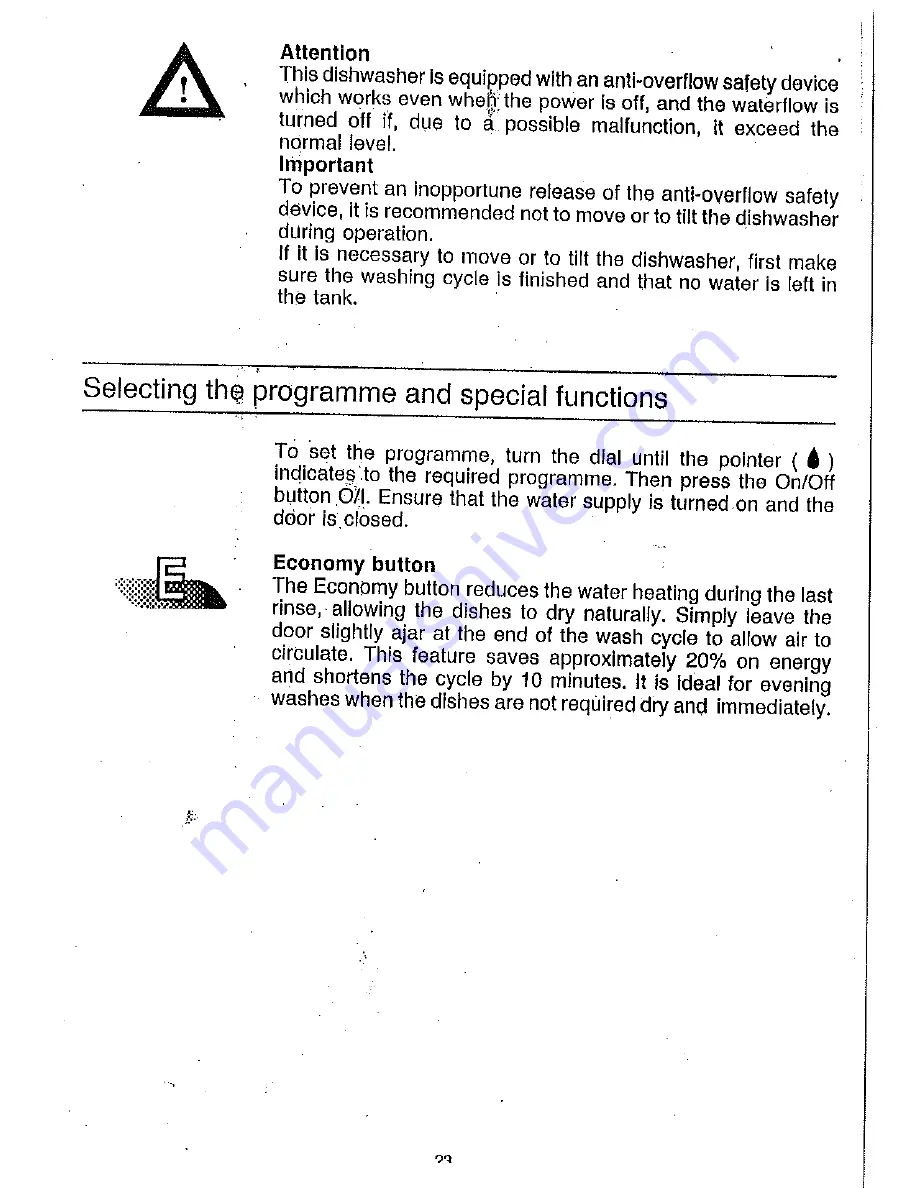 Candy CDW 254 User Instructions Download Page 21