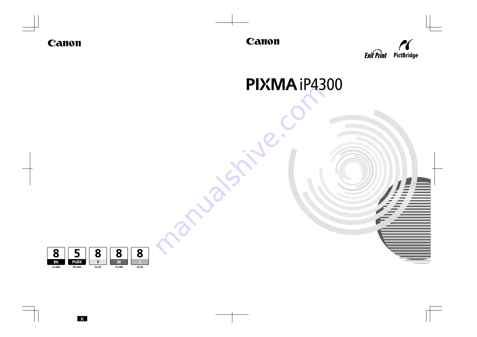 Canon 1438B002 - PIXMA iP4300 Photo Printer Скачать руководство пользователя страница 1