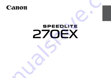 Canon 270EX - Speedlite - Hot-shoe clip-on Flash Скачать руководство пользователя страница 3