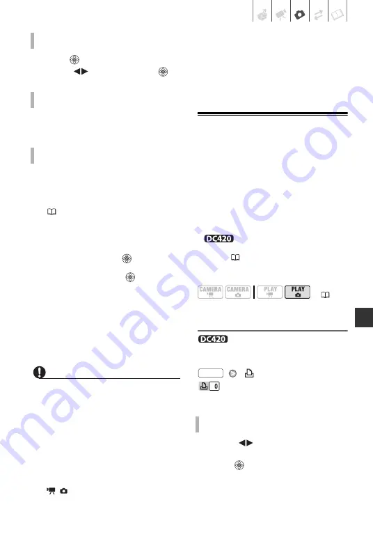 Canon 3377B001 - DC 420 Camcorder Instruction Manual Download Page 61