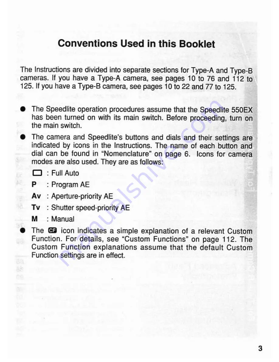 Canon 550EX - Speedlite - Hot-shoe clip-on Flash Instructions Manual Download Page 3