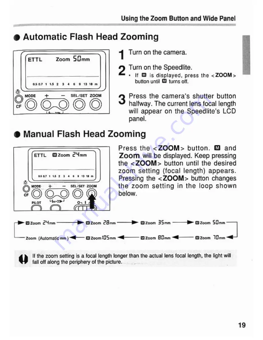 Canon 550EX - Speedlite - Hot-shoe clip-on Flash Instructions Manual Download Page 19