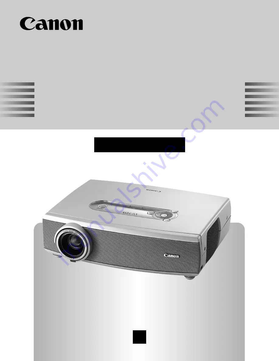 Canon 7215 - LV XGA LCD Projector Owner'S Manual Download Page 1