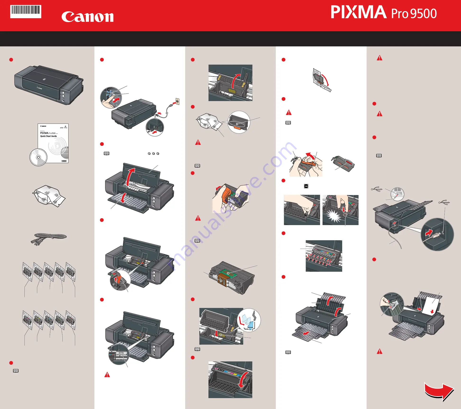 Canon 9500 Series Setup Instructions Download Page 1