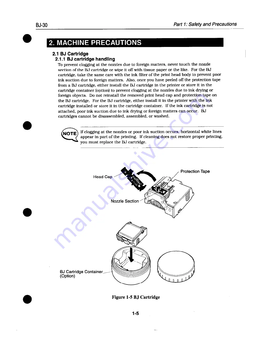 Canon BJ-30 Service Manual Download Page 14